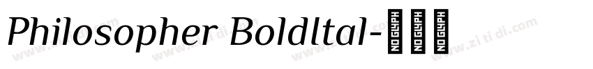 Philosopher BoldItal字体转换